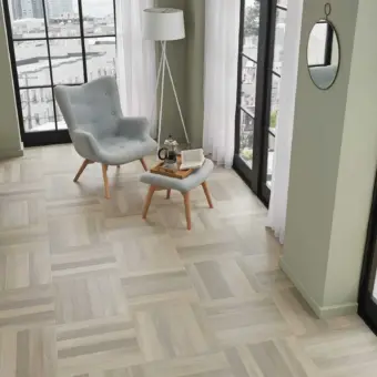 View of SM-RL21 Glacier Oak luxury vinyl tile by Karndean