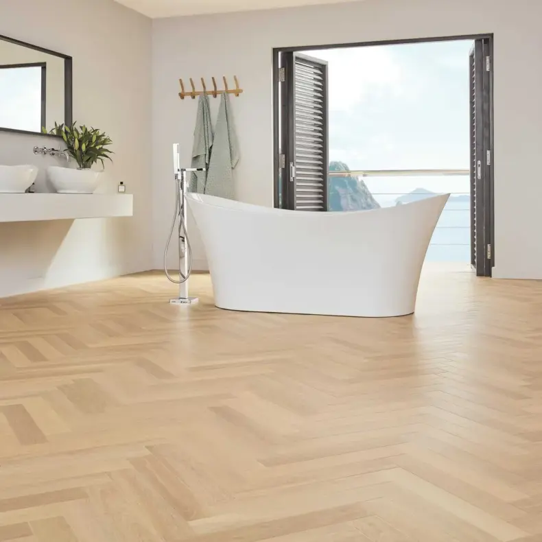 View of SM-RL23 Savannah Oak luxury vinyl tile by Karndean