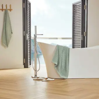 View of SM-RL23 Savannah Oak luxury vinyl tile by Karndean