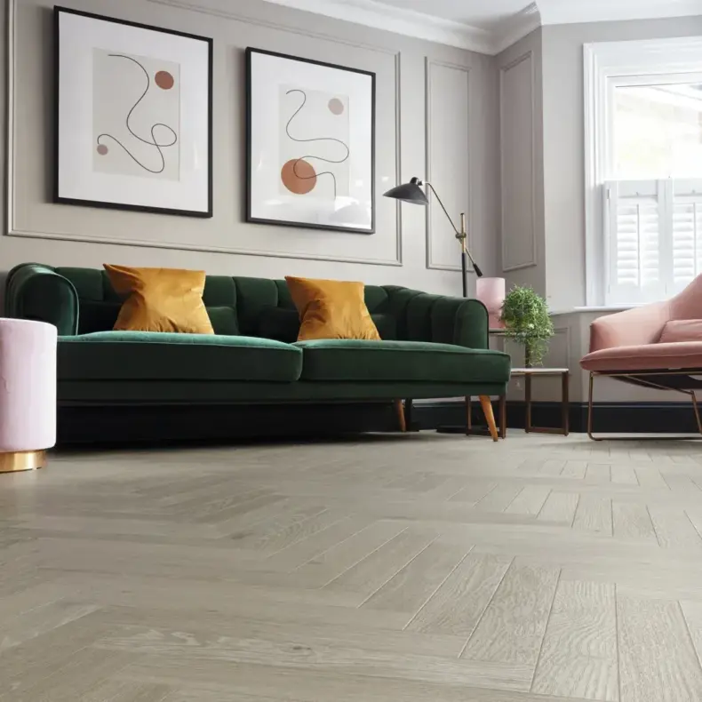 View of SM-RL30 Dove Artisan Oak luxury vinyl tile by Karndean