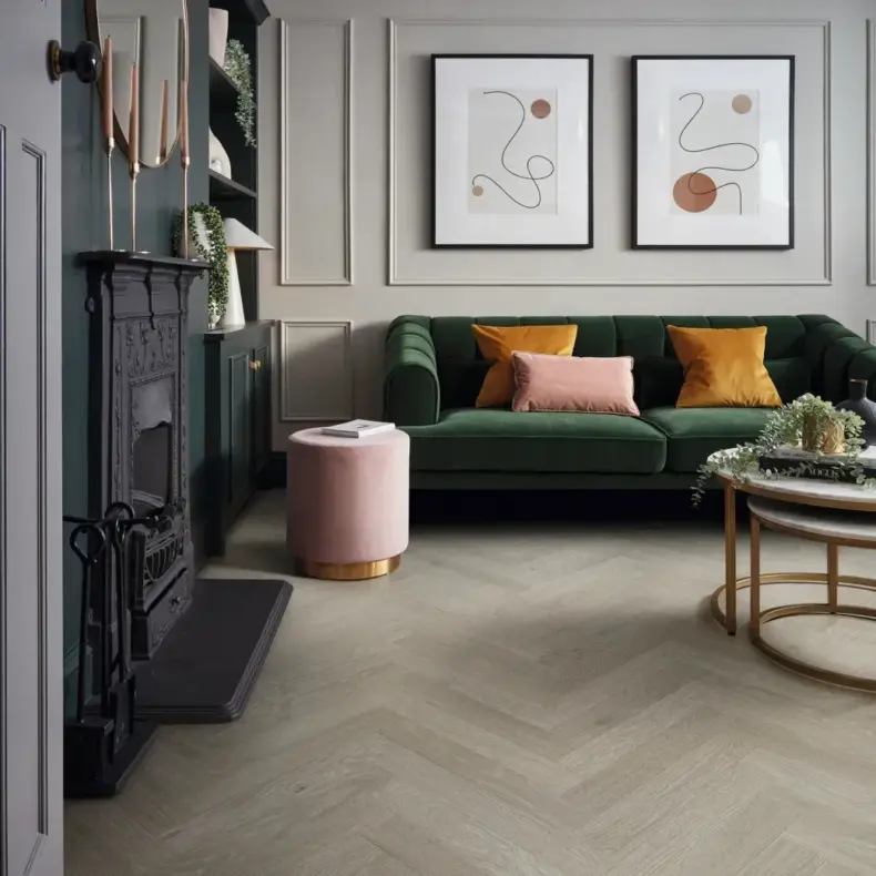View of SM-RL30 Dove Artisan Oak luxury vinyl tile by Karndean