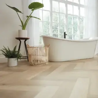 View of SM-VGW8105-RKP Texas White Ash luxury vinyl tile by Karndean
