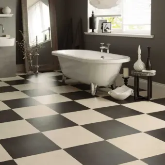 View of SP115 Nero luxury vinyl tile by Karndean