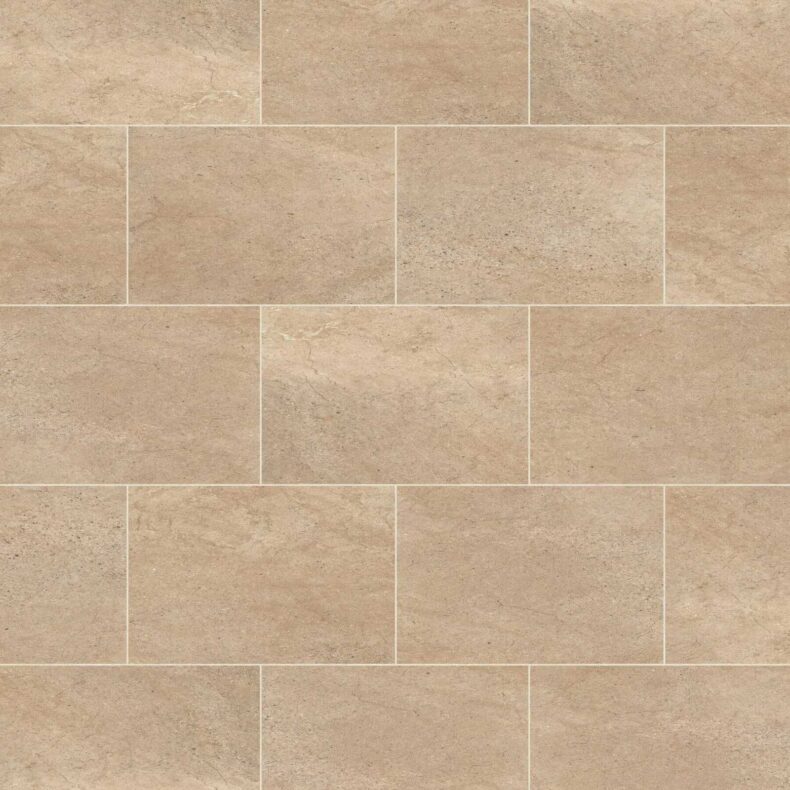 View of ST12 Bath Stone luxury vinyl tile by Karndean