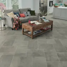 View of ST16 Grey Riven Slate luxury vinyl tile by Karndean