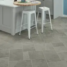 View of ST16 Grey Riven Slate luxury vinyl tile by Karndean