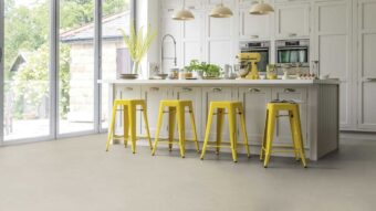 View of ST25 Lucerne Stone luxury vinyl tile by Karndean