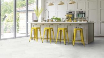 View of ST26 Frosted Marble luxury vinyl tile by Karndean