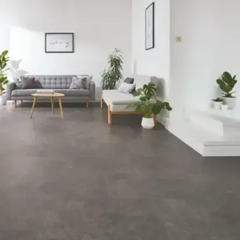 View of VGT2406 Volcanic Black luxury vinyl tile by Karndean