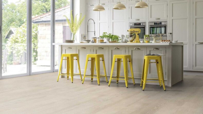 View of VGW107T Blush Oak luxury vinyl tile by Karndean