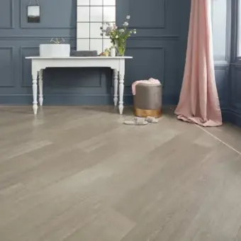 View of VGW112T-SCB Misty Grey Oak luxury vinyl tile by Karndean