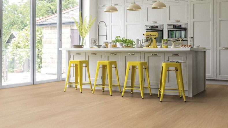 View of VGW115T Natural Prime Oak luxury vinyl tile by Karndean