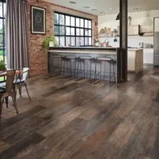 View of VGW123T-RKP Salvaged Barnwood luxury vinyl tile by Karndean