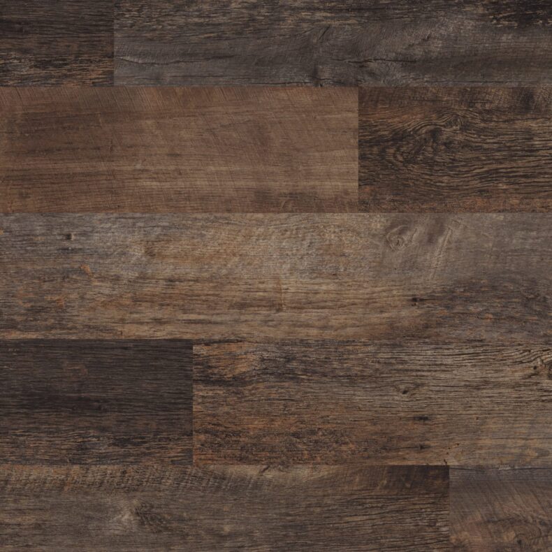 View of VGW123T Salvaged Barnwood luxury vinyl tile by Karndean