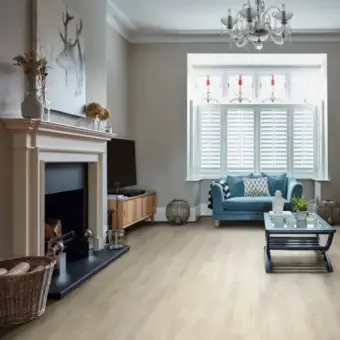 View of VGW139T-SCB Light Country Oak luxury vinyl tile by Karndean