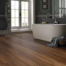 View of VGW87T Walnut luxury vinyl tile by Karndean