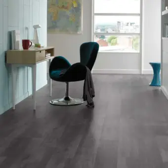 View of VGW89T Ebony luxury vinyl tile by Karndean