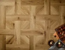 View of Old English Oak (Basketweave) luxury vinyl tile by Textures LVT