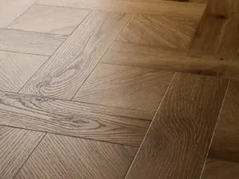 View of Old English Oak (Basketweave) luxury vinyl tile by Textures LVT