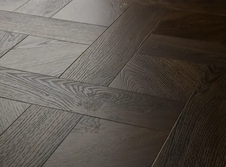 View of Tudor Oak (Basketweave) luxury vinyl tile by Textures LVT