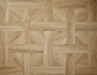 View of Washed Oak (Basketweave) luxury vinyl tile by Textures LVT