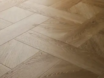 View of Washed Oak (Basketweave) luxury vinyl tile by Textures LVT