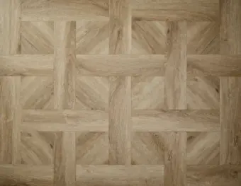 View of Weathered Oak (Basketweave) luxury vinyl tile by Textures LVT