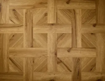 View of Honey Oak (Basketweave) luxury vinyl tile by Textures LVT