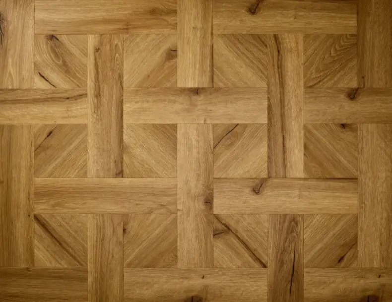 View of Honey Oak (Basketweave) luxury vinyl tile by Textures LVT