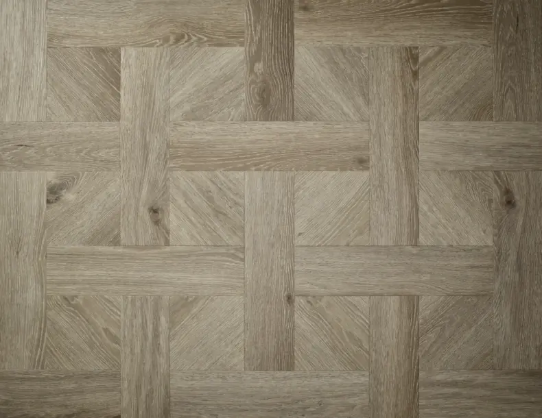View of Ash (Basketweave) luxury vinyl tile by Textures LVT