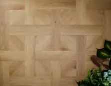 View of Summer Oak (Basketweave) luxury vinyl tile by Textures LVT