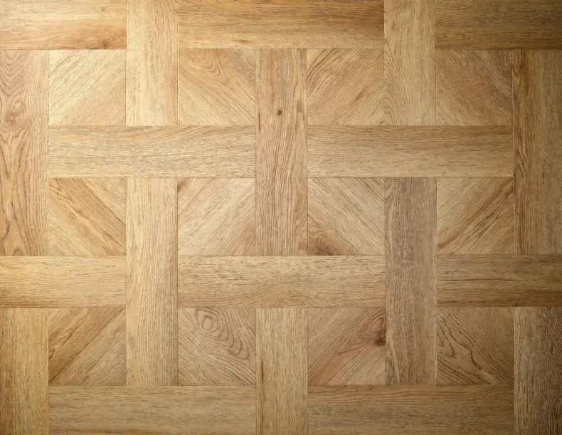 View of Summer Oak (Basketweave) luxury vinyl tile by Textures LVT
