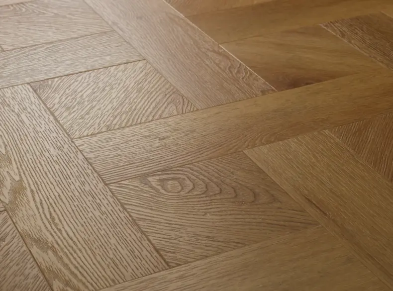 View of Summer Oak (Basketweave) luxury vinyl tile by Textures LVT