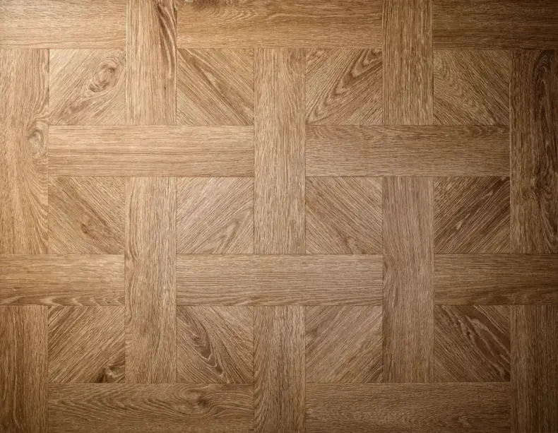 View of Cottage Oak (Basketweave) luxury vinyl tile by Textures LVT