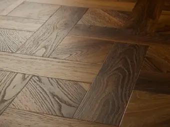 View of Warm Walnut (Basketweave) luxury vinyl tile by Textures LVT