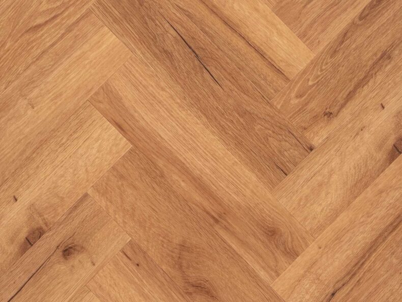 View of Old English Oak (Herringbone) luxury vinyl tile by Textures LVT
