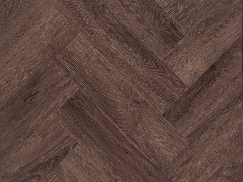 View of Tudor Oak (Herringbone) luxury vinyl tile by Textures LVT