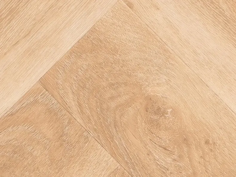View of Washed Oak (Herringbone) luxury vinyl tile by Textures LVT