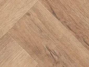 View of Weathered Oak (Herringbone) luxury vinyl tile by Textures LVT
