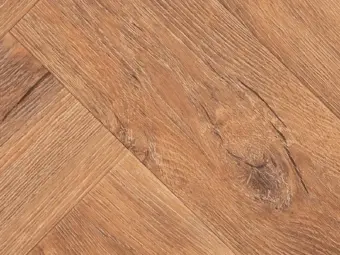View of Distressed Oak (Herringbone) luxury vinyl tile by Textures LVT