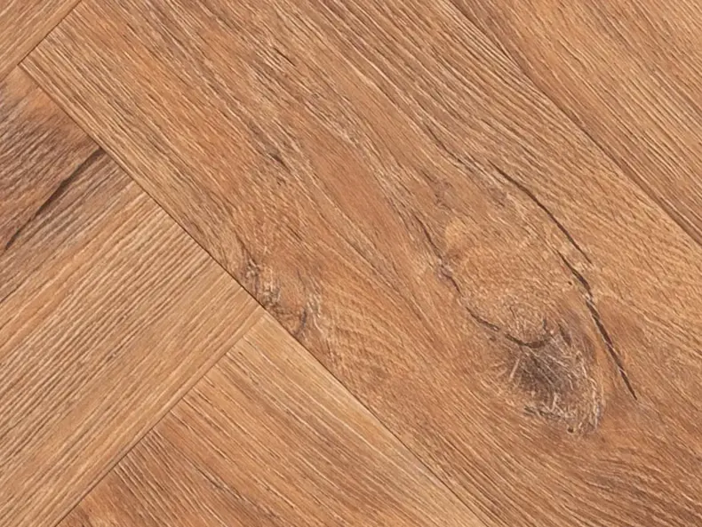 View of Distressed Oak (Herringbone) luxury vinyl tile by Textures LVT