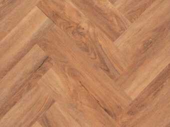 View of Distressed Oak (Herringbone) luxury vinyl tile by Textures LVT