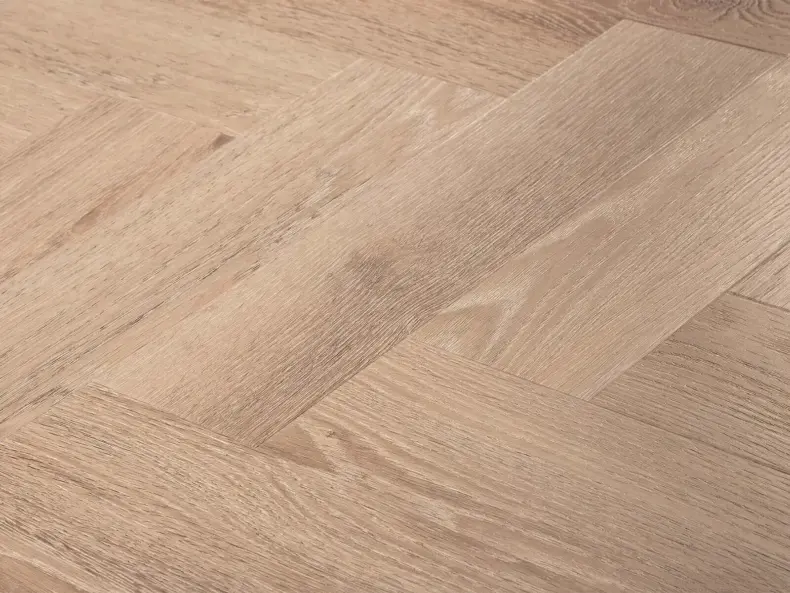 View of Ash (Herringbone) luxury vinyl tile by Textures LVT
