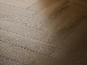 View of Traditional Oak (Herringbone) luxury vinyl tile by Textures LVT