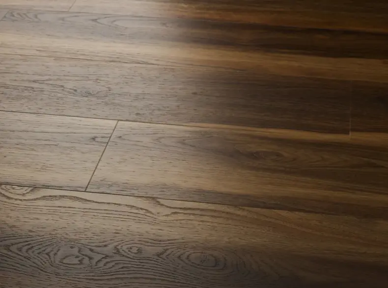 View of Warm Walnut (Plank) luxury vinyl tile by Textures LVT