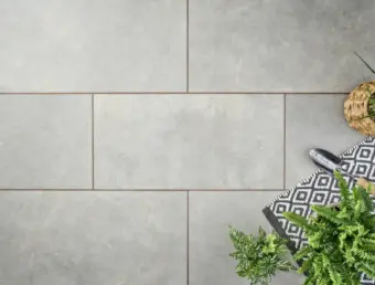 View of Grey Stone (Stone) luxury vinyl tile by Textures LVT