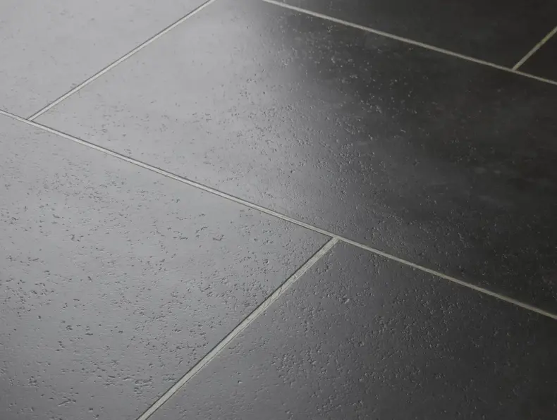 View of Dark Slate (Stone) luxury vinyl tile by Textures LVT