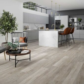 View of Limed Oak, Grey 3037 luxury vinyl tile by Cavalio