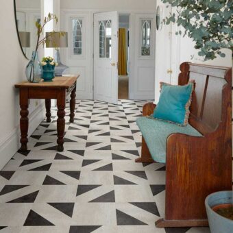 View of Chalked Limestone 3556 luxury vinyl tile by Cavalio
