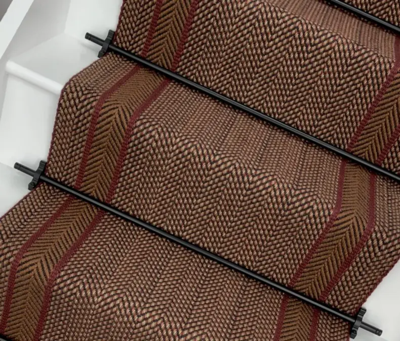 Hebburn - Merlot stair runner by Off The Loom